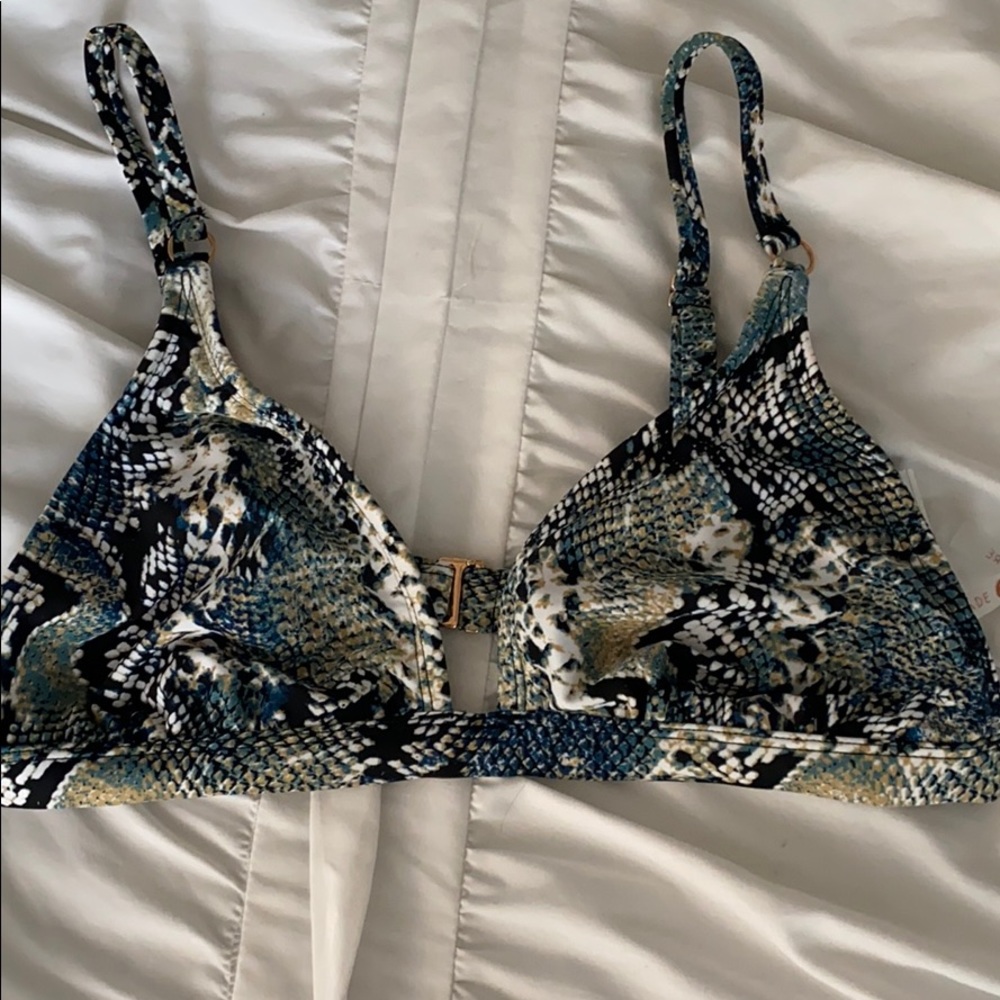Target snake bikini top